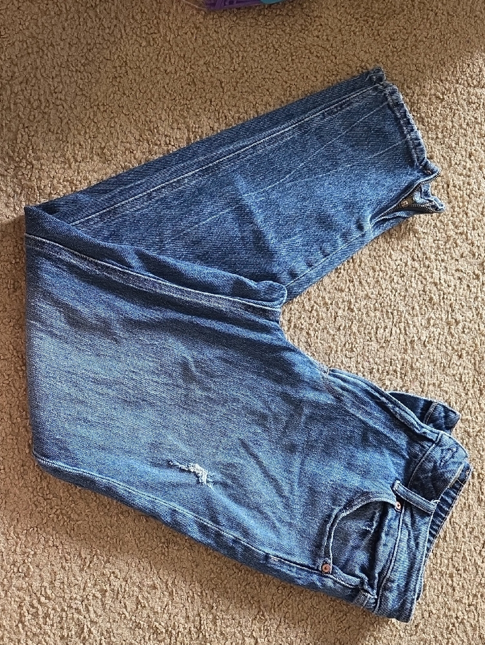 High-Rise Women's Blue Denim Jeans